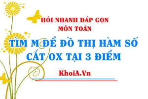 Tìm m để đồ thị hàm số cắt trục hoành tại 3 điểm? Toán lớp 12 - Hỏi nhanh đáp gọn